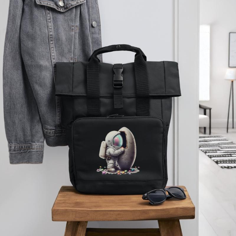 Easter Easter Bunny Easter Eve Easter Sunday Easter Egg Spring Roll Top Backpack with Two Handles