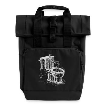 Plan de toilette Steampunk - Sac à dos Roll Top à deux anses - noir - Devant