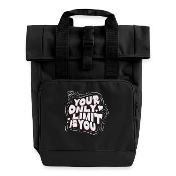 Your Only Limit Is You Motiv Positiver Mindset - Sac à dos Roll Top à deux anses - noir - Devant