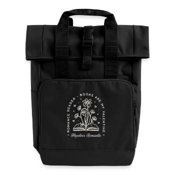 Zitate zum Liebhaber dunkler Liebesromane und Fantasy-Leser - Rolltop Rucksack mit zwei Griffen - Schwarz - Vorne