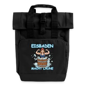 Eisbaden Für Damen - Roll Top Backpack with Two Handles - black - Front