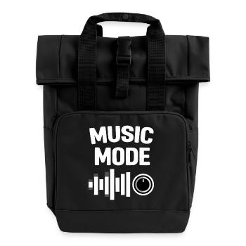Music Mode On Equalizer - Roll Top Backpack with Two Handles - black - Front