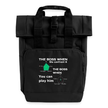Le niveau d’un patron - Sac à dos Roll Top à deux anses - noir - Devant