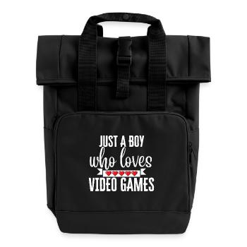 Liebevolle Videospiele - Rolltop Rucksack mit zwei Griffen - Schwarz - Vorne