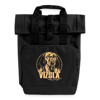 Magyar Vizsla - Rolltop Rucksack mit zwei Griffen - Schwarz - Vorne