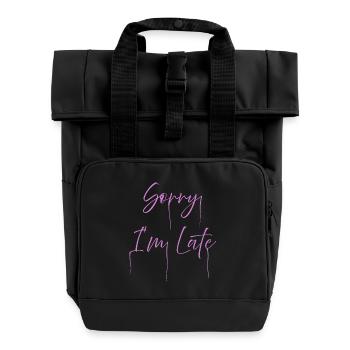 Désolé d’être en retard - Sac à dos Roll Top à deux anses - noir - Devant