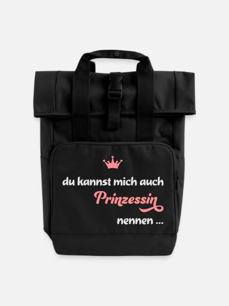 lustig - Rolltop Rucksack mit zwei Griffen - Schwarz