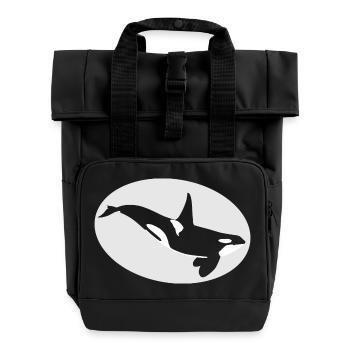 orca - Roll Top Backpack with Two Handles - black - Front