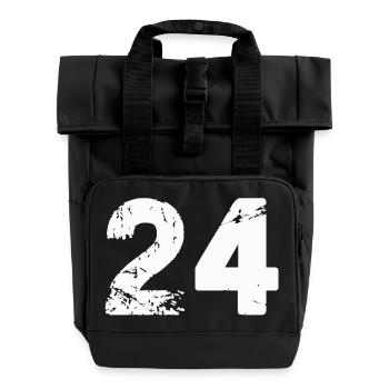 24 - Sac à dos Roll Top à deux anses - noir - Devant