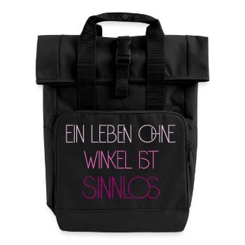 Math Nerd Students University Professor Mathematics - Roll Top Backpack with Two Handles - black - Front