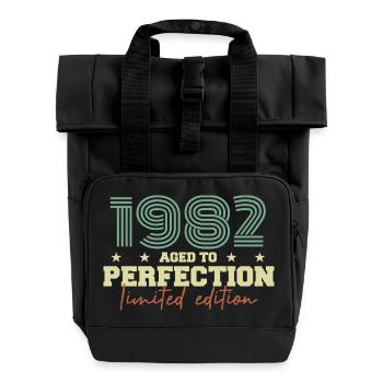1982 - Roll Top Backpack with Two Handles - black - Front