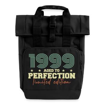 1999 - Roll Top Backpack with Two Handles - black - Front