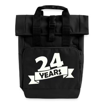 24_years - Sac à dos Roll Top à deux anses - noir - Devant
