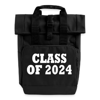 Class of 2024 - Roll Top Backpack with Two Handles - black - Front