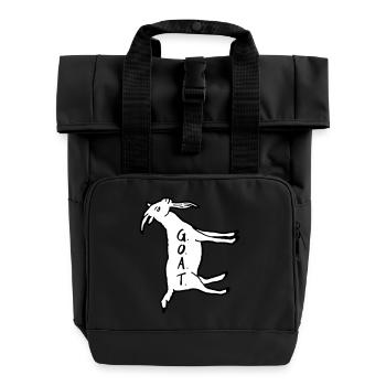 Goat 90 ° left - Roll Top Backpack with Two Handles - black - Front