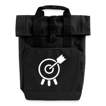 Bogenschießen - Rolltop Rucksack mit zwei Griffen - Schwarz - Vorne