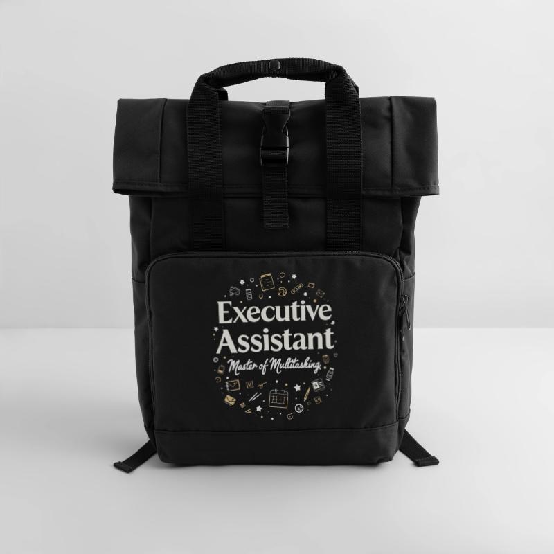 Executive Assistant Master of Multitasking Roll Top Backpack with Two Handles