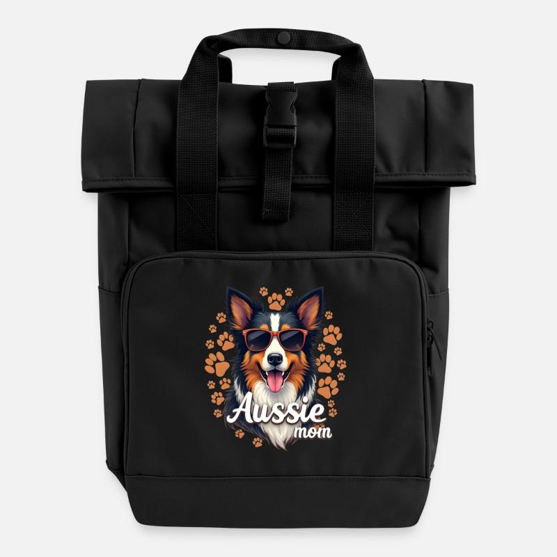 Aussie Mom - Rolltop Rucksack mit zwei Griffen - Schwarz