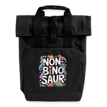 Non-Bino Saur 11 - Rolltop Rucksack mit zwei Griffen - Schwarz - Vorne