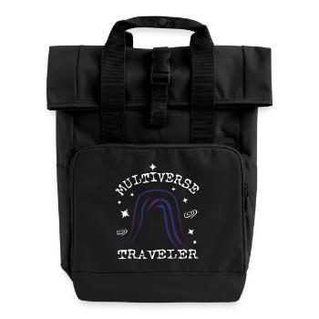 Multiversum-Reisender - Rolltop Rucksack mit zwei Griffen - Schwarz - Vorne