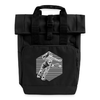 Pickleball Community Fans mit Pickleball Community - Rolltop Rucksack mit zwei Griffen - Schwarz - Vorne