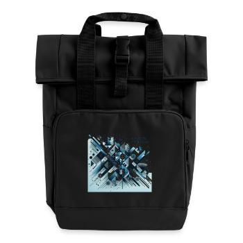 Season's Greetings - Roll Top Backpack with Two Handles - black - Front