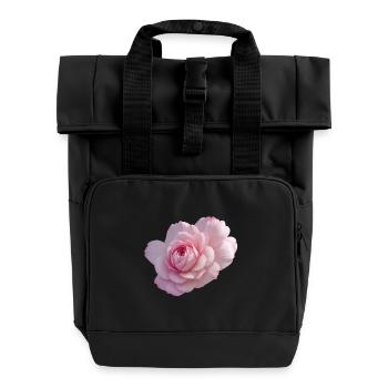 Rose Pink - Rolltop Rucksack mit zwei Griffen - Schwarz - Vorne