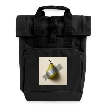 Abstrakte Birne Metaphorisches Kunstwerk - Rolltop Rucksack mit zwei Griffen - Schwarz - Vorne