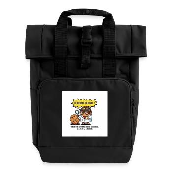 Kulinarische Gourmet-Forschung - Rolltop Rucksack mit zwei Griffen - Schwarz - Vorne