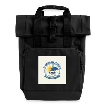 Das Büro der Stürme - Sonne und Regen - Rolltop Rucksack mit zwei Griffen - Schwarz - Vorne