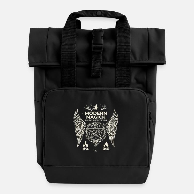 Voie de l’intuition de la magie moderne - Sac à dos Roll Top à deux anses - noir