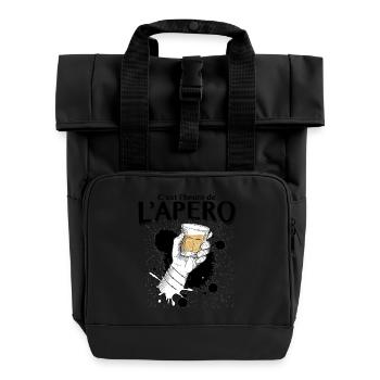 apero time - Sac à dos Roll Top à deux anses - noir - Devant