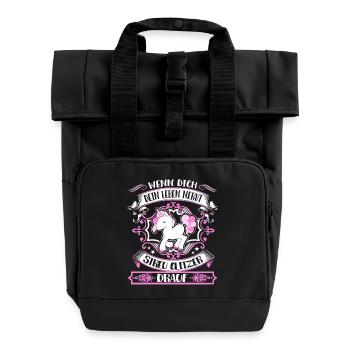 Saupoudrer de paillettes de licorne - vie suce- - Sac à dos Roll Top à deux anses - noir - Devant