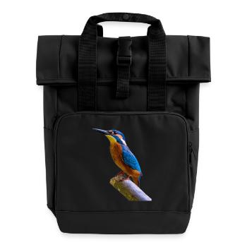 eisvogel - Rolltop Rucksack mit zwei Griffen - Schwarz - Vorne