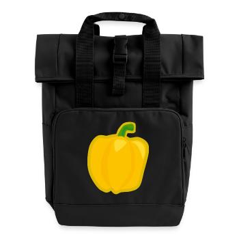 paprika piment chili végétarien veggie agrumes - Sac à dos Roll Top à deux anses - noir - Devant