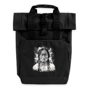 indien - Sac à dos Roll Top à deux anses - noir - Devant