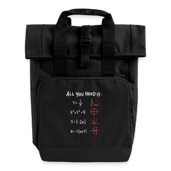 Tout ce dont tu as besoin, c’est de mathématiques néon - Sac à dos Roll Top à deux anses - noir - Devant