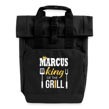 Marcus king of the grill - Roll Top Backpack with Two Handles - black - Front
