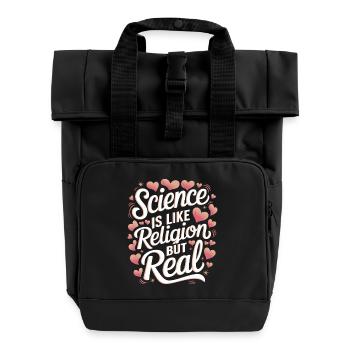 Atheismus Atheist Anti-Religion Agnostiker - Rolltop Rucksack mit zwei Griffen - Schwarz - Vorne