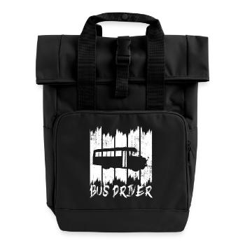 Chauffeur de bus - Sac à dos Roll Top à deux anses - noir - Devant