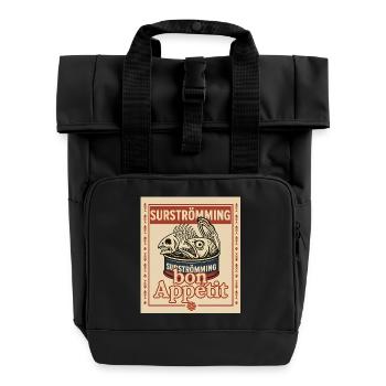 Surströmming Daring Challenge - Roll Top Backpack with Two Handles - black - Front