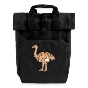 Austria Range Cartoon-Streifen getigert - Rolltop Rucksack mit zwei Griffen - Schwarz - Vorne