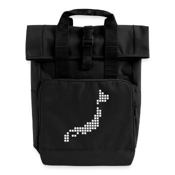 Japan - Roll Top Backpack with Two Handles - black - Front