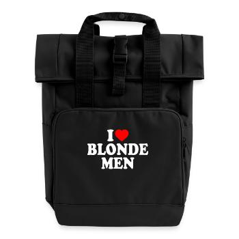 I love blonde men - Sac à dos Roll Top à deux anses - noir - Devant