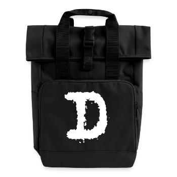 D - Rolltop Rucksack mit zwei Griffen - Schwarz - Vorne