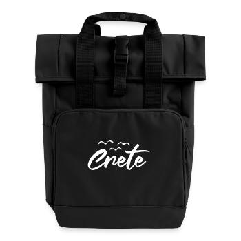 Crete Möwen Kreta Griechenland - Rolltop Rucksack mit zwei Griffen - Schwarz - Vorne