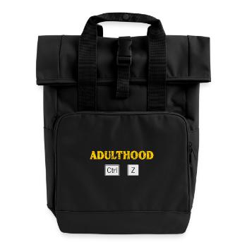 Erwachsensein Ctrl Z Tech Geek Programmieren und Programmieren - Rolltop Rucksack mit zwei Griffen - Schwarz - Vorne