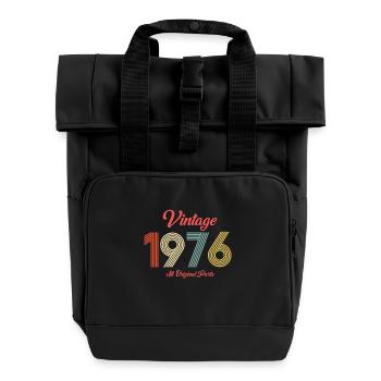 1976 - Rolltop Rucksack mit zwei Griffen - Schwarz - Vorne