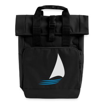 segel-cap - Rolltop Rucksack mit zwei Griffen - Schwarz - Vorne