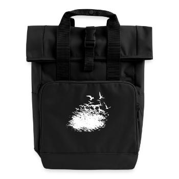 The sky's no limit! Heaven is not a limit! - Roll Top Backpack with Two Handles - black - Front